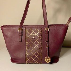 Michael Kors Damson Plum Leather Tote